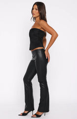 Was It You PU Pant Black