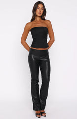 Was It You PU Pant Black