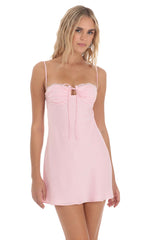 Open Back Dress in Pink