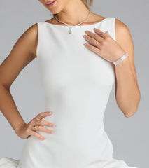 Ellerie Low Back Ruffle Bubble Short Dress