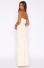 Confidence Is Key Strapless Maxi Dress Bone