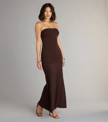 All Eyes On You Strapless Maxi Dress