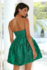 Silhouette Of Dreams Strapless Mini Dress Green