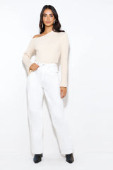 Winter Date Knitted Top Beige