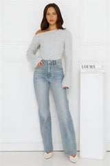 Winter Date Knitted Top Grey