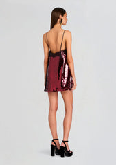 Olive Sequin Lace Dress