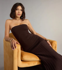 All Eyes On You Strapless Maxi Dress