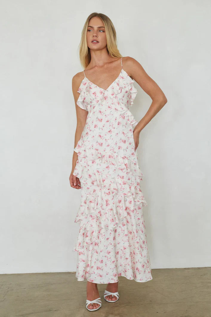 Poppy Floral Ruffle Maxi Dress