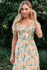 Amalfi Midi Dress | Lemon Print