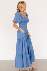 Amaya Smocked Dress | Blue