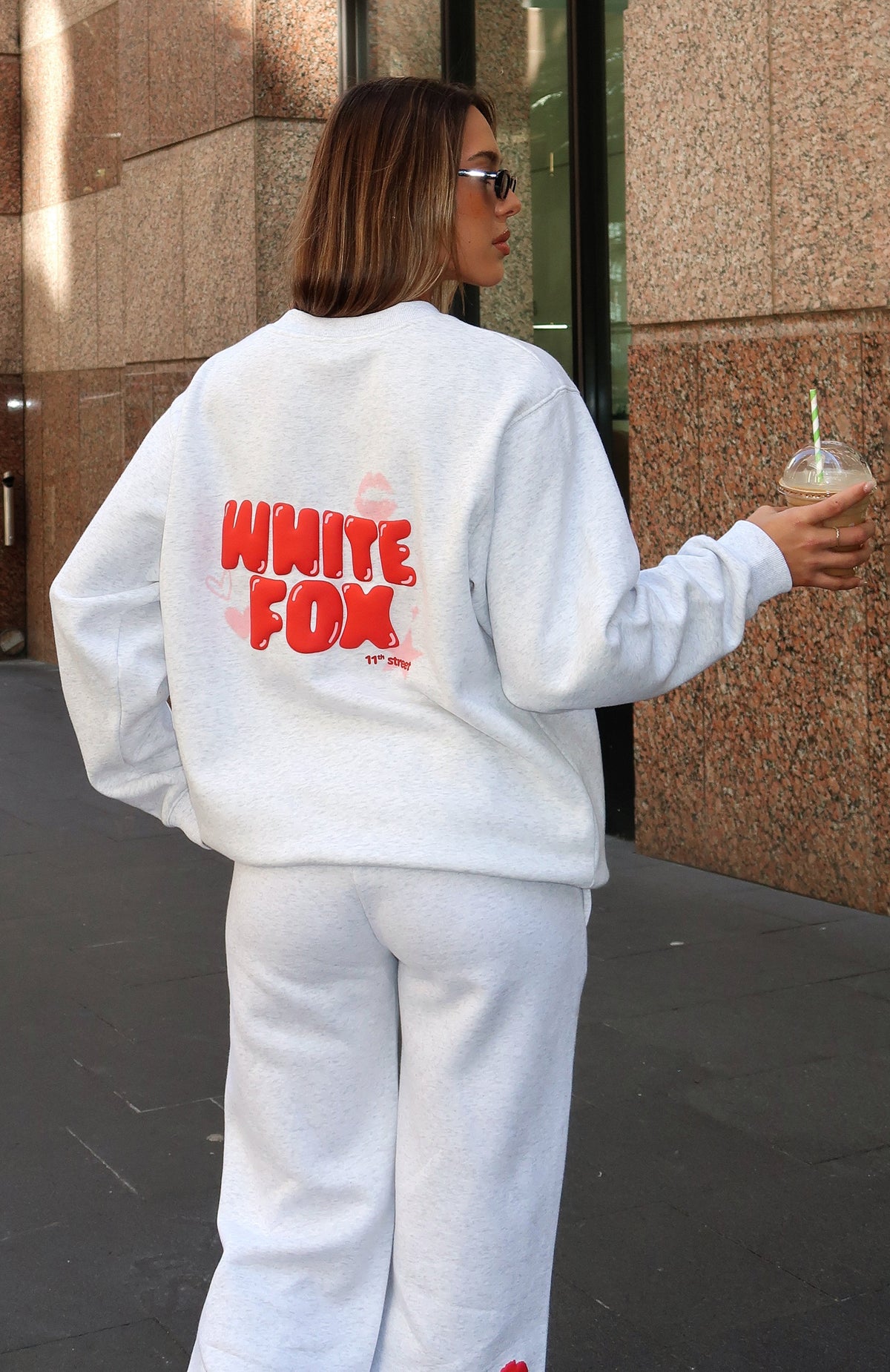 11th Street Sweet Kisses Oversized Sweater Cherry Glaze