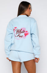 Trouble Maker Oversized Sweater Baby Blue
